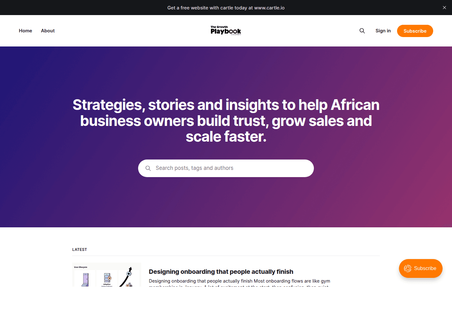 Cartle Blog project preview